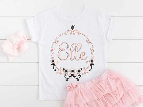 Download Floral Monogram Frame Machine Embroidery - Gram Collection
