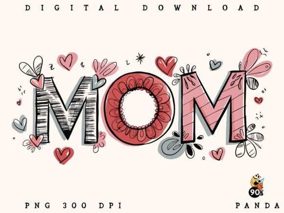Download Brushstroke Mom, Hand Drawn Mom Design - Drawn Collection