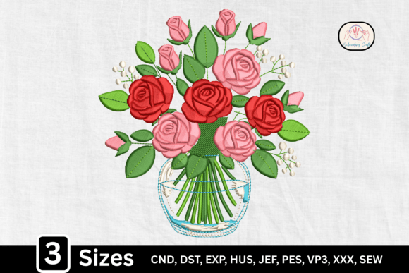Download Floral Glass Vase Rose Bouquet - Premium Bundle