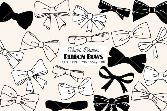 Download Hand Drawn Ribbon Bow Tie Illustration - Drawn Collection