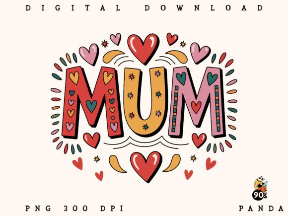 Download Brushstroke Mum, Hand Drawn Mum Design - Drawn Collection