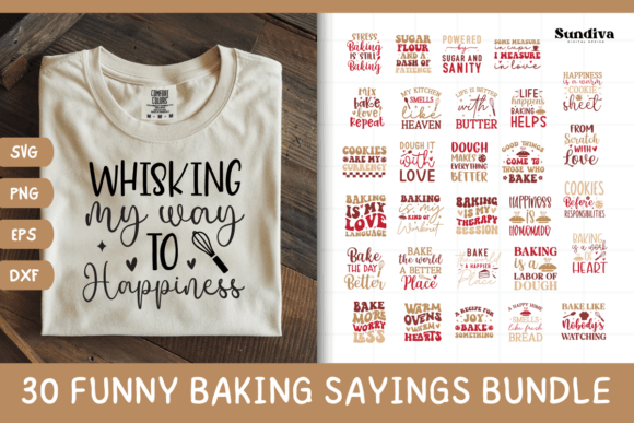 Download 30 Funny Baking Saying SVG Bundle - Premium Resources