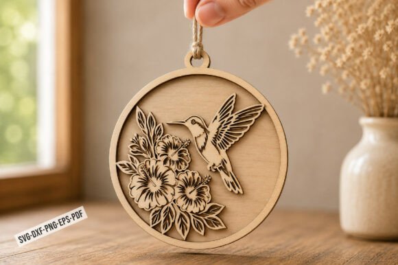 Download Elegant Hummingbird Floral Laser Cut - Hummingbird Collection