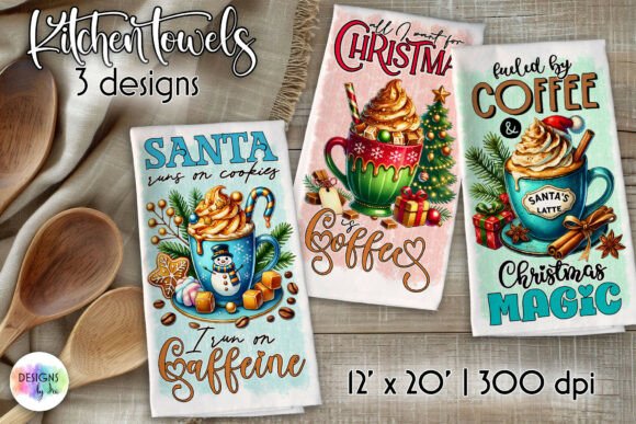Download Christmas Coffee Kitchen Towels, Quotes - Kitchen towels Collection