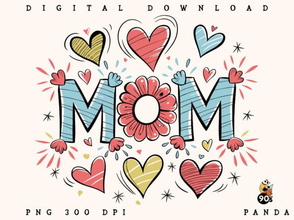 Download Brushstroke Mom, Hand Drawn Mom Design - Drawn Collection