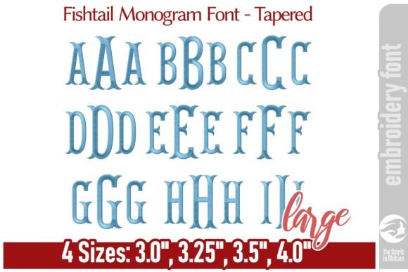 Download Fishtail Monogram Font - Tapered / L - Gram Collection
