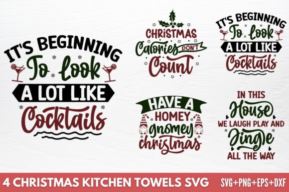 Download Christmas Kitchen Towels SVG - Kitchen towels Collection